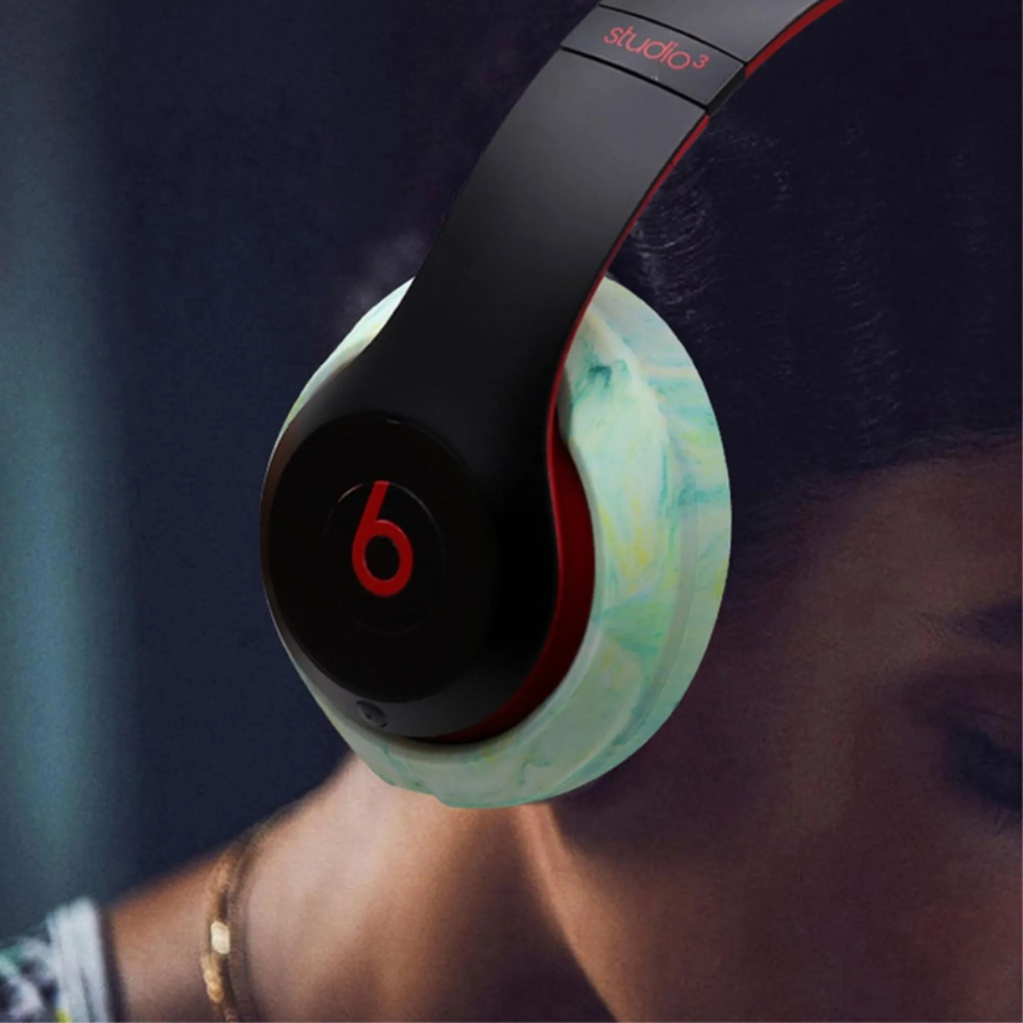 1 Pair Beats Studio 3.0 stylish silicone ear pad cushion - Blue