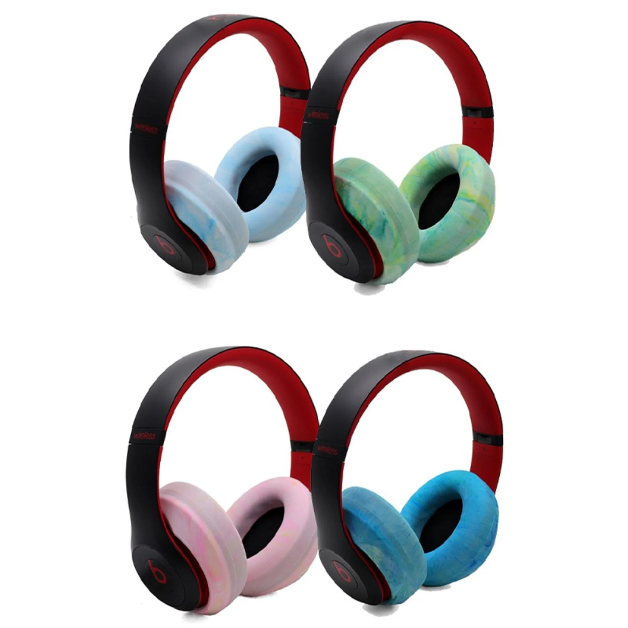 1 Pair Beats Studio 3.0 stylish silicone ear pad cushion - Blue
