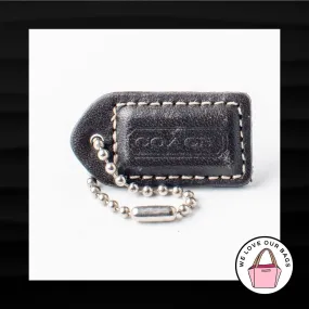 1.5" Small COACH DARK BROWN LEATHER KEY FOB CHARM KEYCHAIN HANG TAG WRISTLET