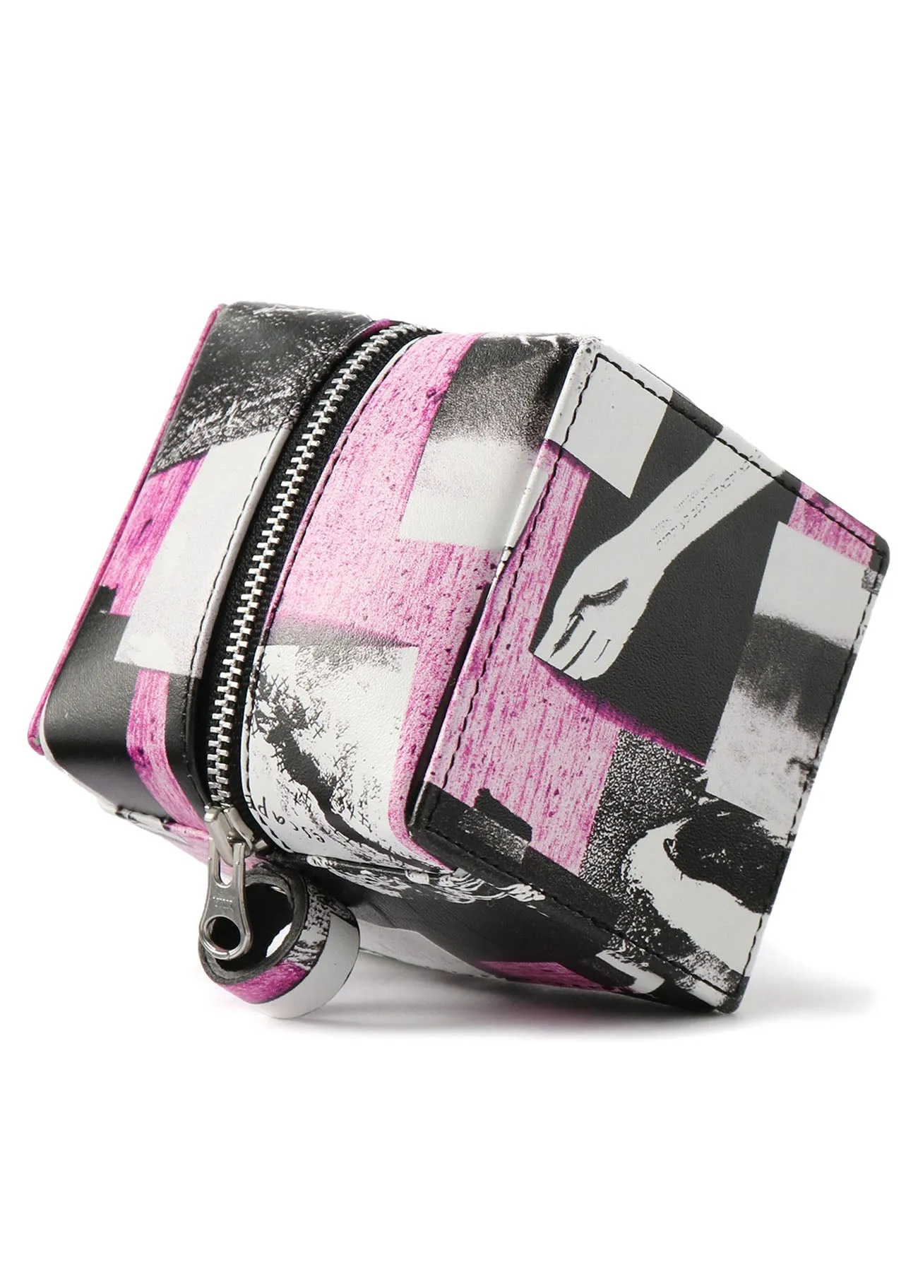 2021 Material Print Leather C Mini Cube Bag