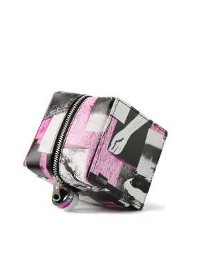 2021 Material Print Leather C Mini Cube Bag