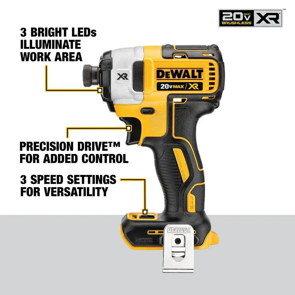 20V Maximum Lithium-Ion Cordless 4 Tool Combo Kit with 4Ah Battery, 2Ah Battery, Charger, and Bag