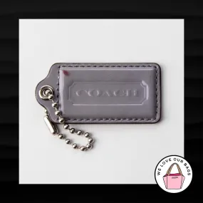 2.5" Large COACH PURPLE PATENT LEATHER KEY FOB BAG CHARM KEYCHAIN HANGTAG TAG