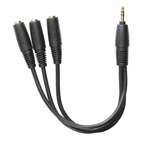 3-Way Stereo 1/8” Headphone Splitter Cable