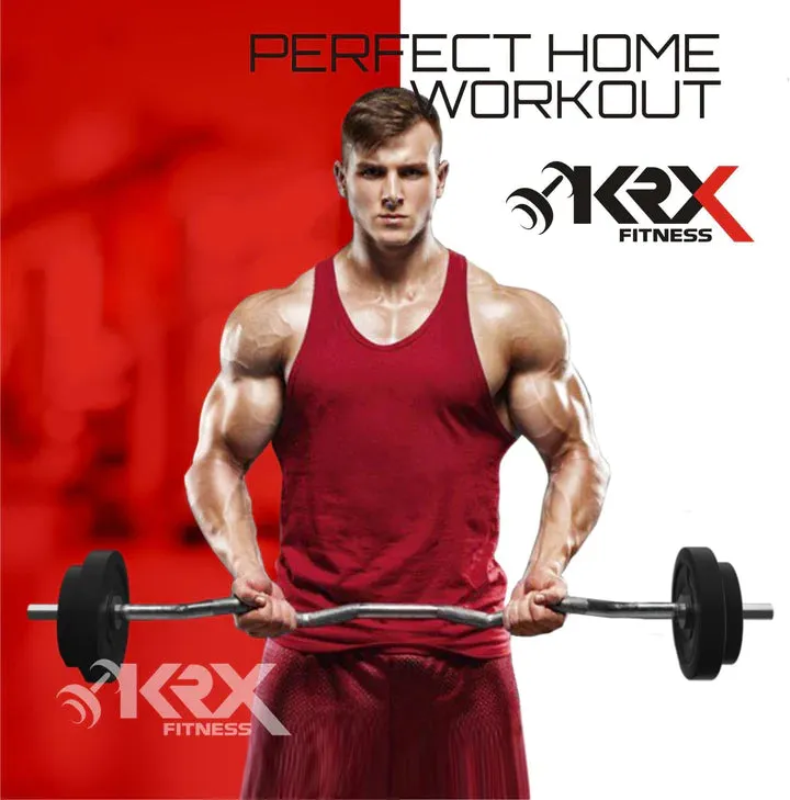 50 kg PVC 50 Combo with Unfilled Punching Bag & PVC Dumbbells | Home Gym | ( 2.5 Kg x 4 = 10 Kg   5 Kg x 4 = 20Kg   10 Kg x 2 = 20Kg )