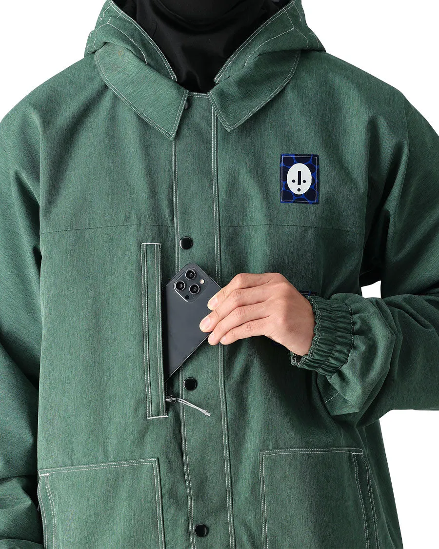 686 Mens Dojo Jacket Forest Green Denim 2025