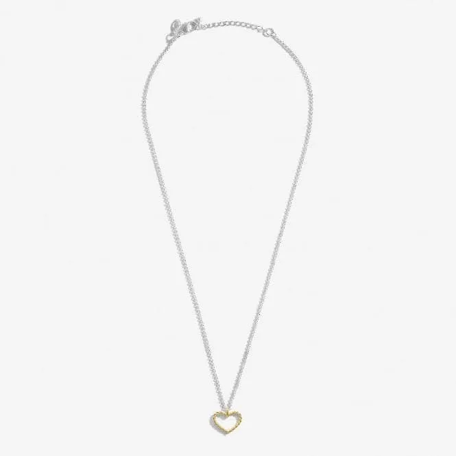 A Little Love Strength Silver Gold Plated 46cm   5cm Necklace 6835