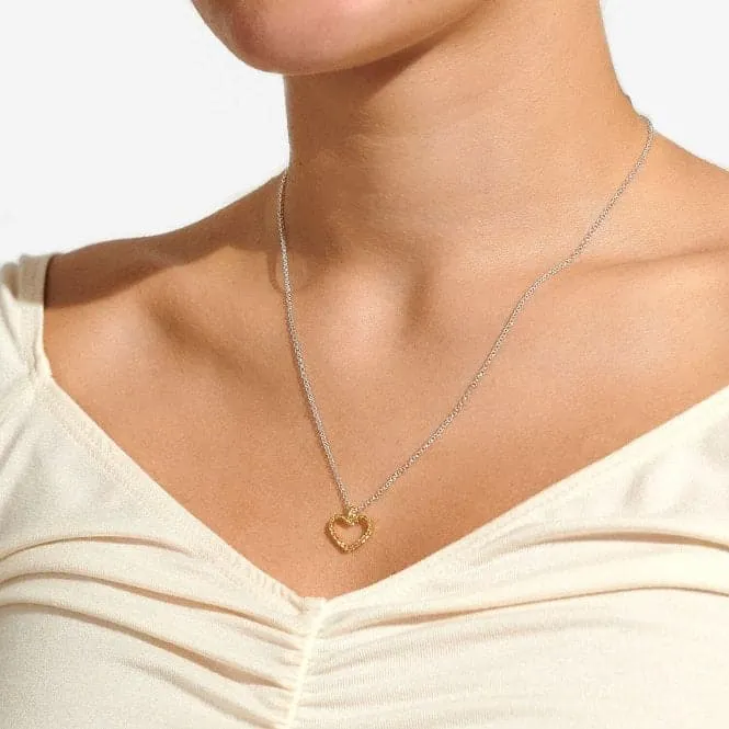 A Little Love Strength Silver Gold Plated 46cm   5cm Necklace 6835