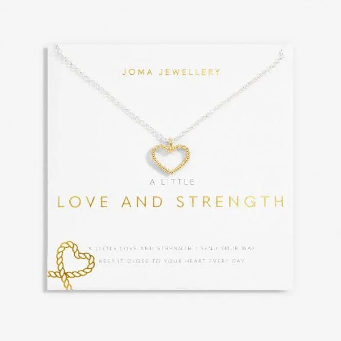 A Little Love Strength Silver Gold Plated 46cm   5cm Necklace 6835