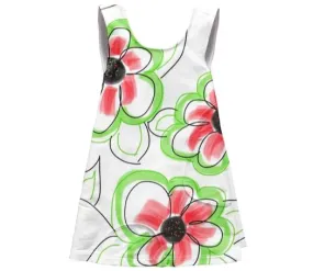 A Sweet Watermelon Flowered Apron Dress