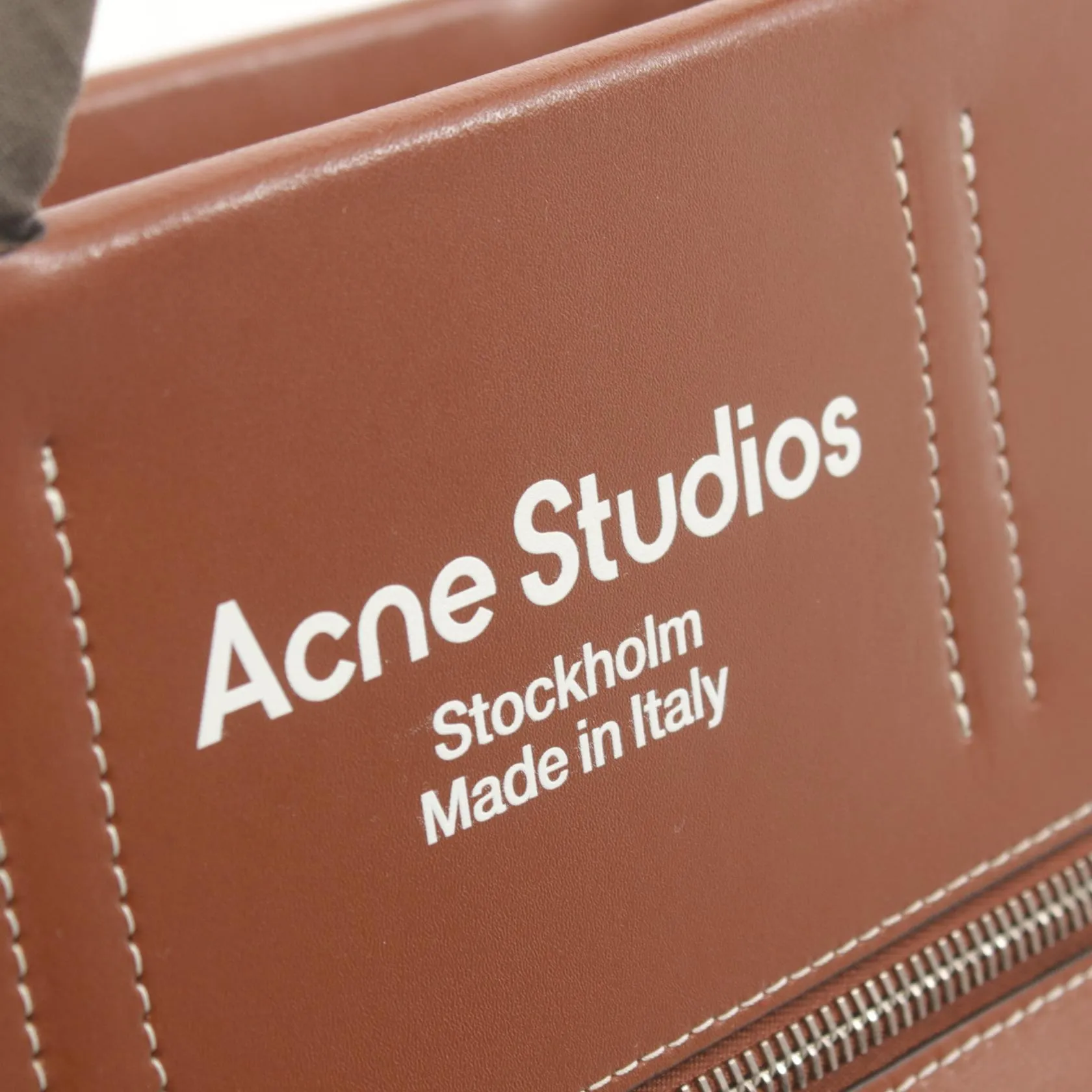 ACNE STUDIOS BAKER OUT SMALL TOTE BLACK Canvas Leather Handbag
