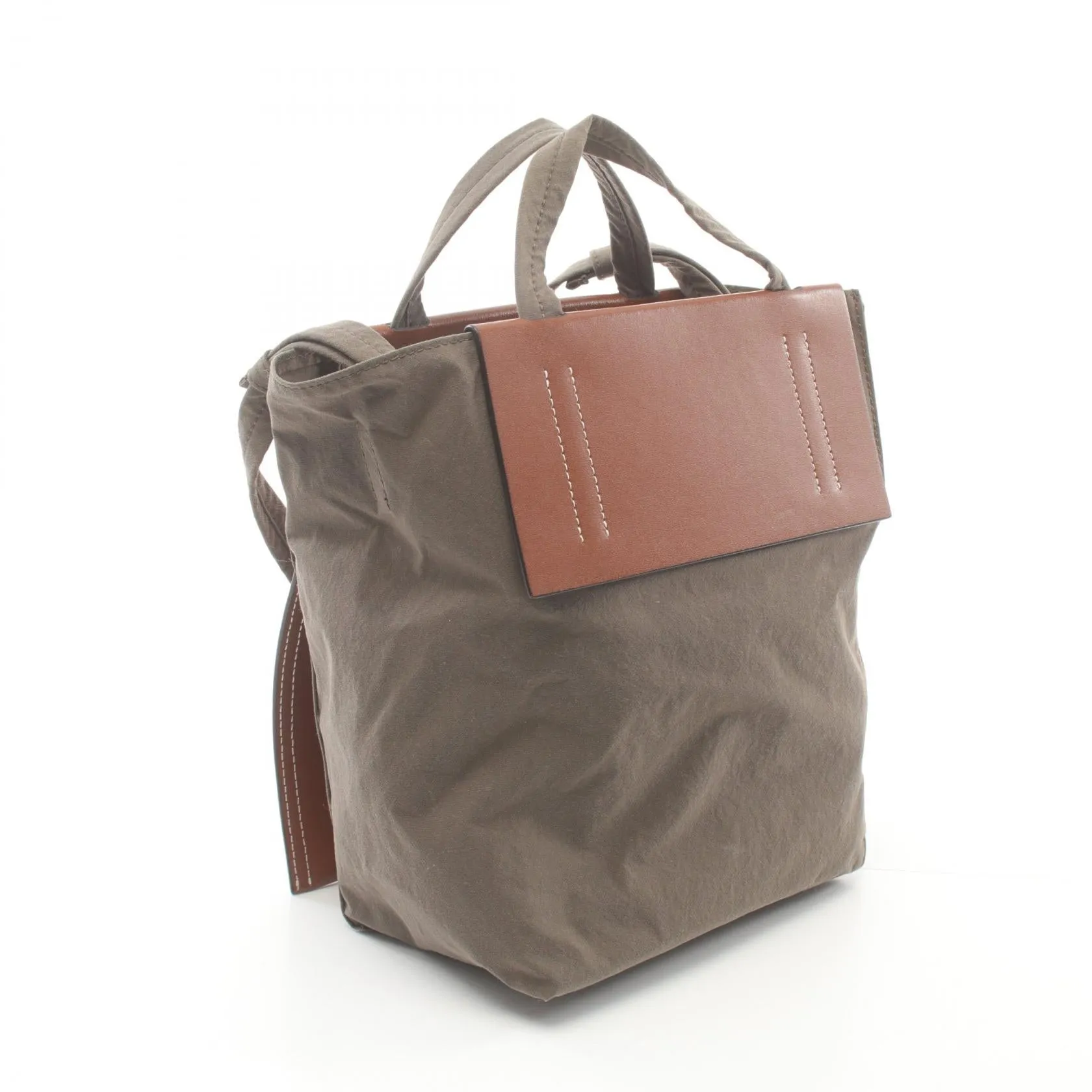 ACNE STUDIOS BAKER OUT SMALL TOTE BLACK Canvas Leather Handbag