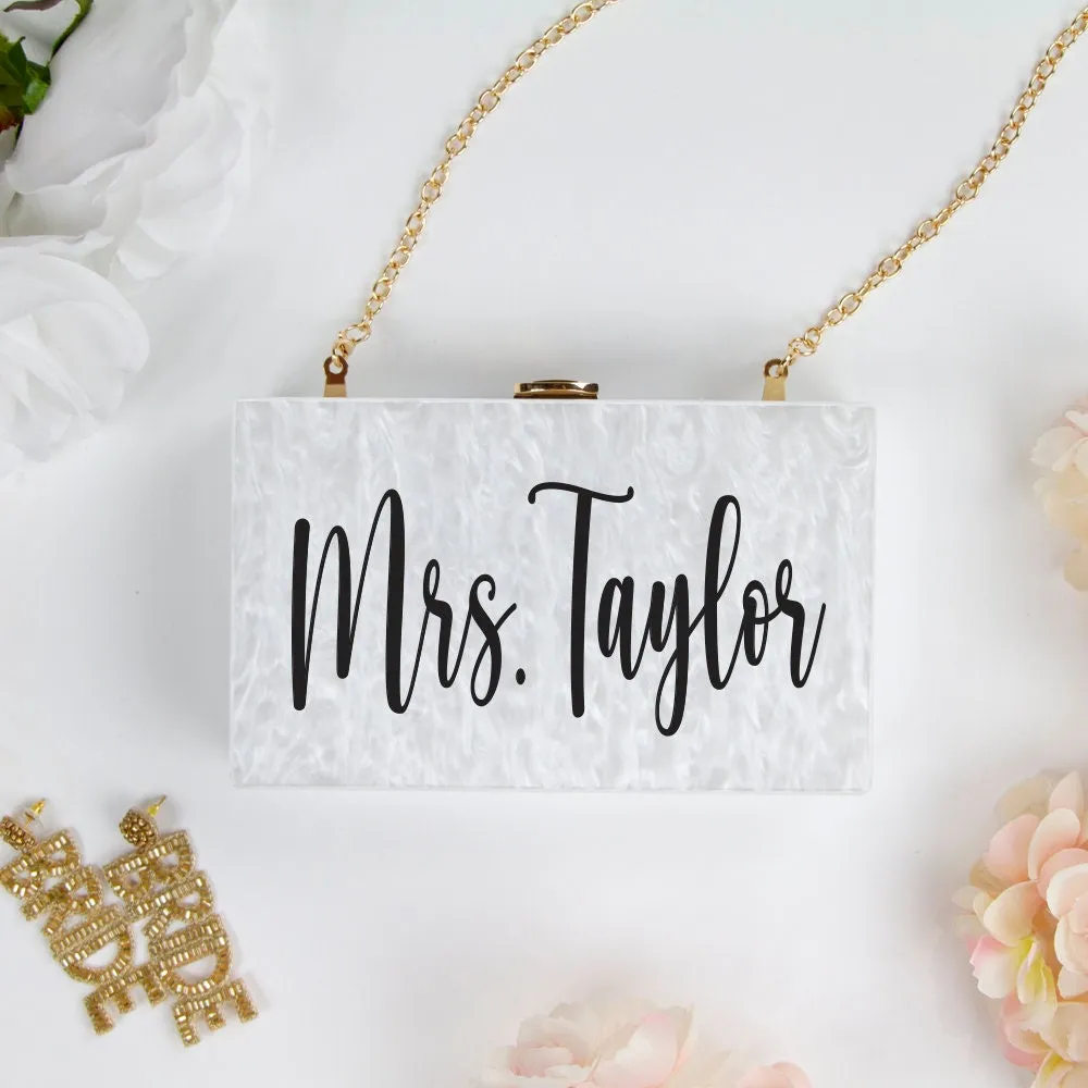 Acrylic Box Clutch for Brides-LP