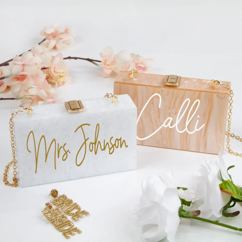 Acrylic Box Clutch for Brides-LP