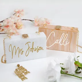 Acrylic Box Clutch for Brides-LP