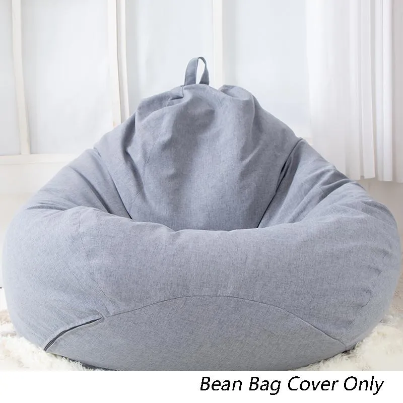Adults Kids Large Bean Bag Chair Sofa Couch Cover Indoor Lazy Lounger No Filling