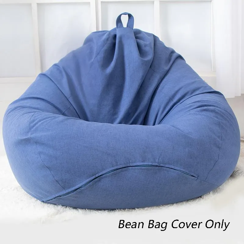 Adults Kids Large Bean Bag Chair Sofa Couch Cover Indoor Lazy Lounger No Filling