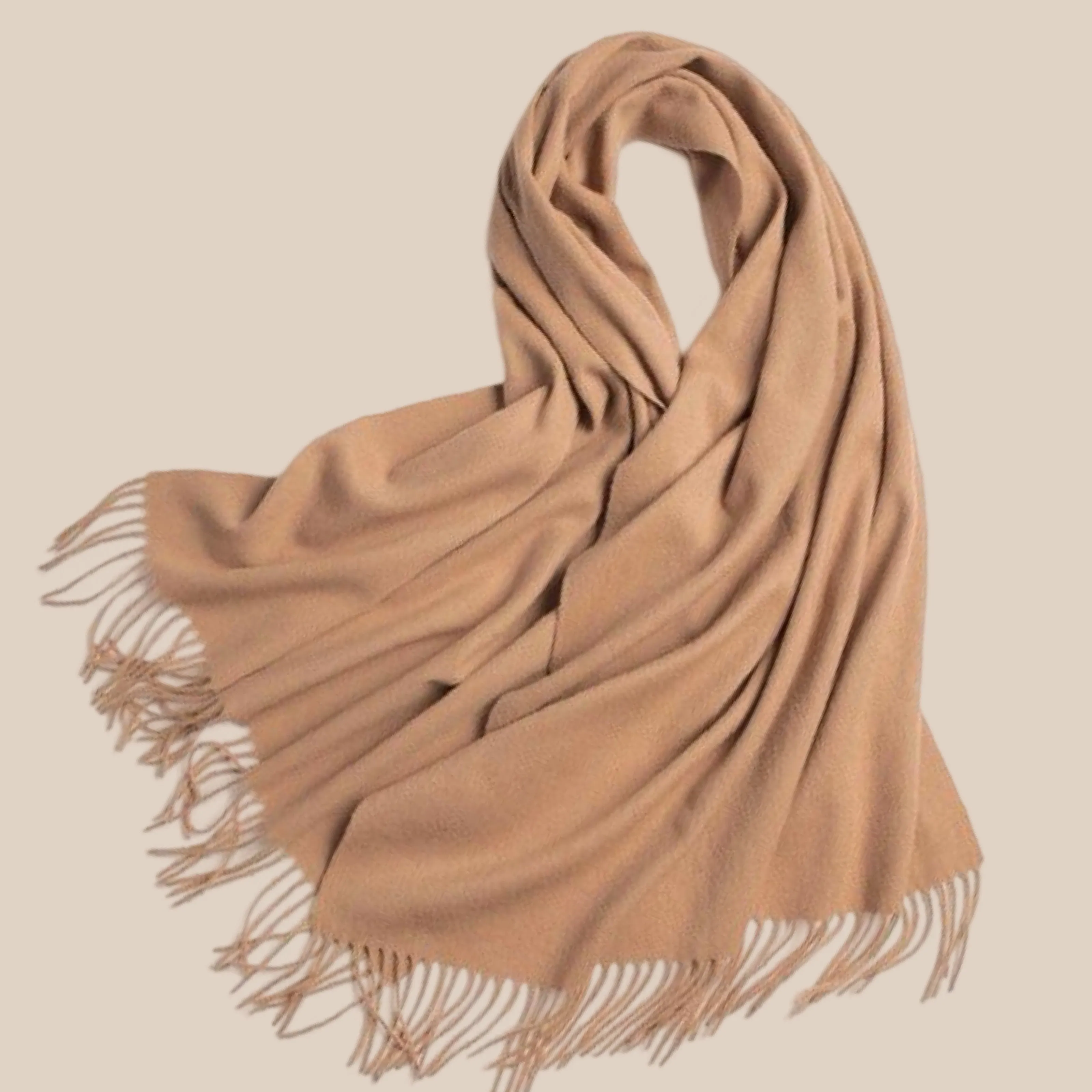 Alma Large Cashmere Wrap - Almond