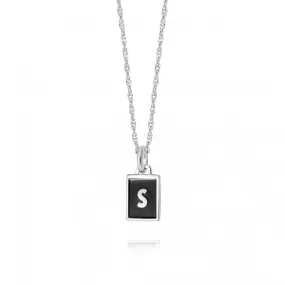 Alphabet Initial Recycled Sterling Silver S Necklace BETS_SLV