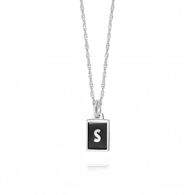 Alphabet Initial Recycled Sterling Silver S Necklace BETS_SLV