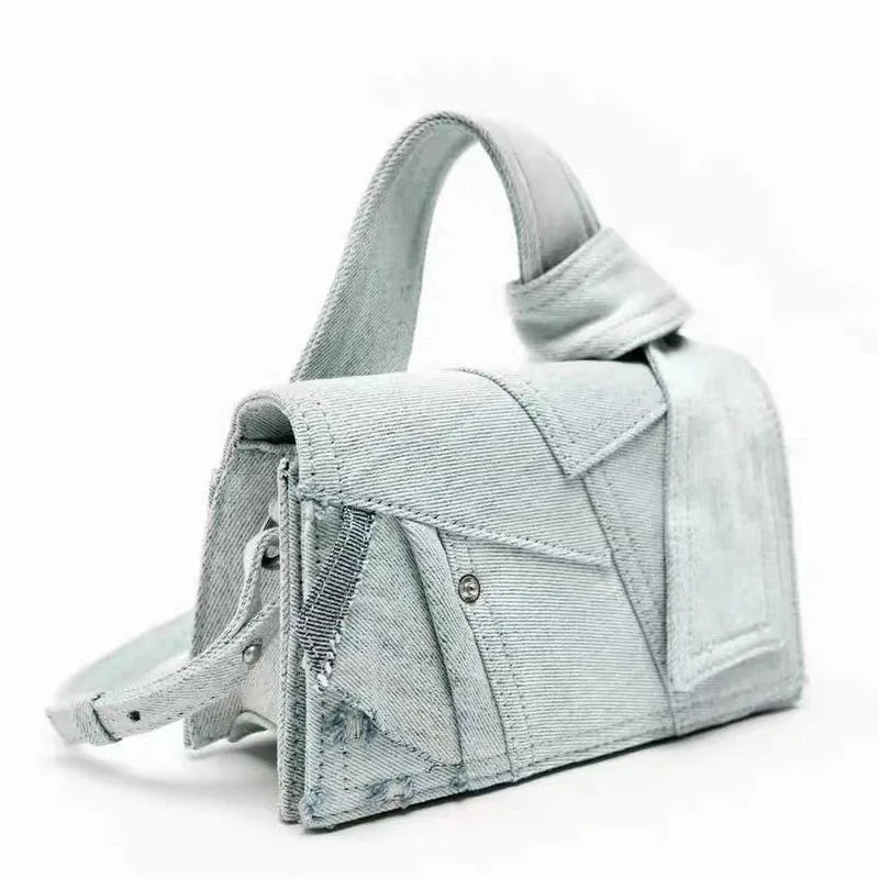 Amozae- Handbag For Women Ins Fashion Denim Bag Crossbody Bag Casual All Match Women'S Bag Ladies Female Bag
