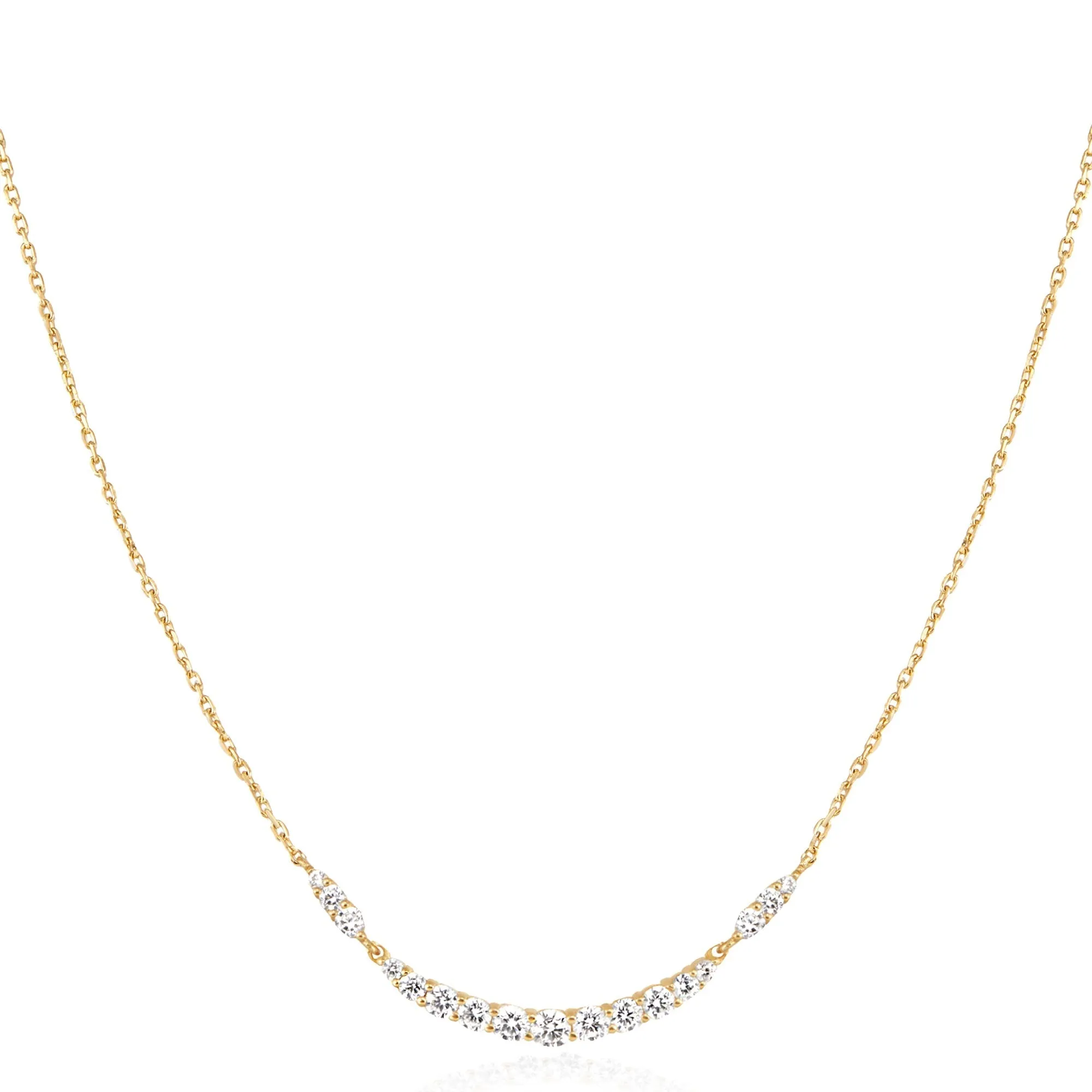 Ania Haie Gold Arc Pavé Necklace N056-02G