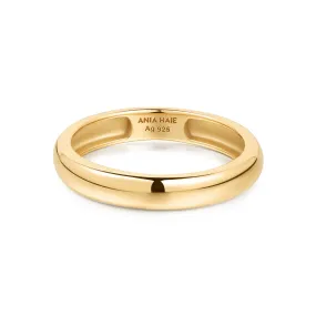 Ania Haie Gold Curve Dome Band R056-01G