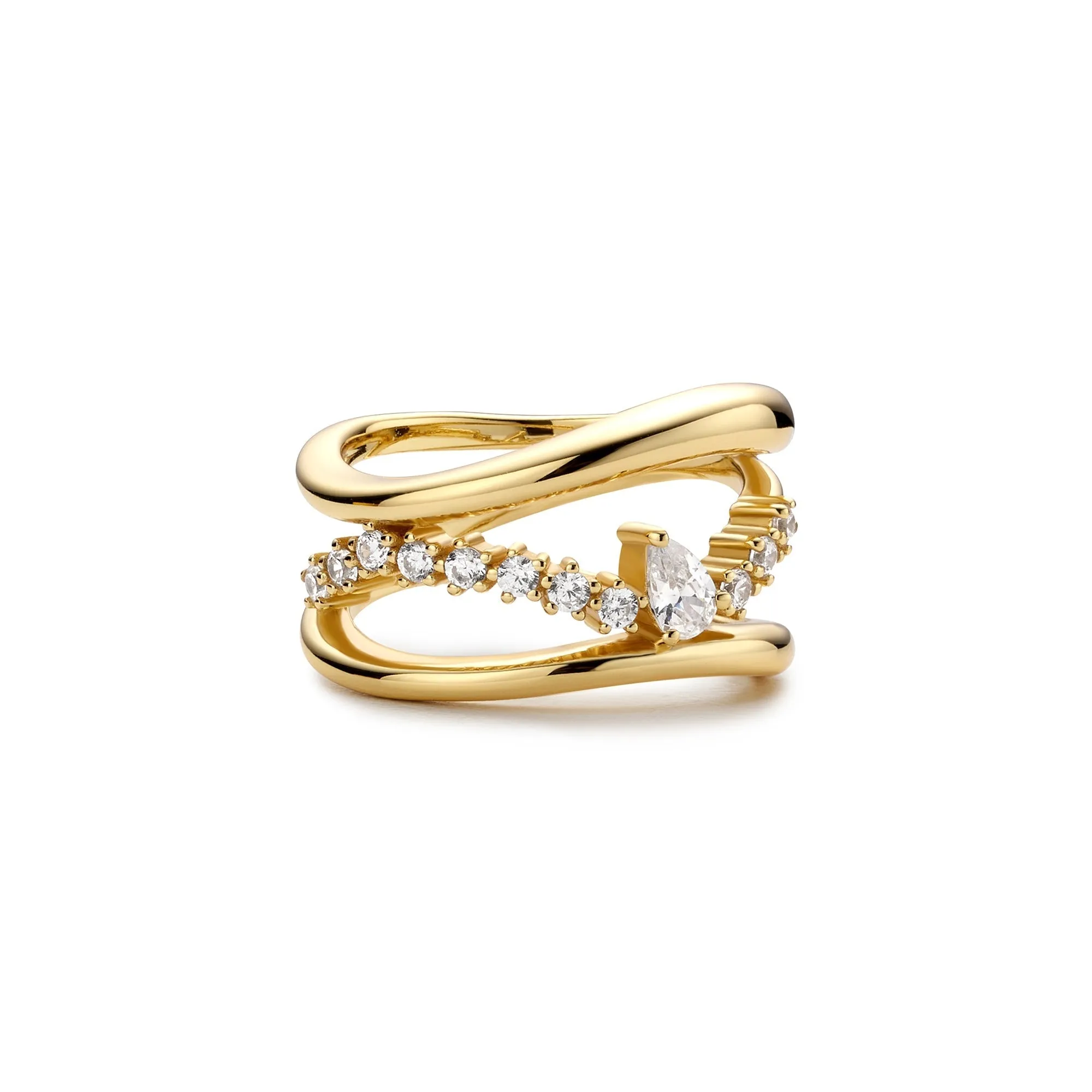 Ania Haie Gold Sparkle Ring R056-02G