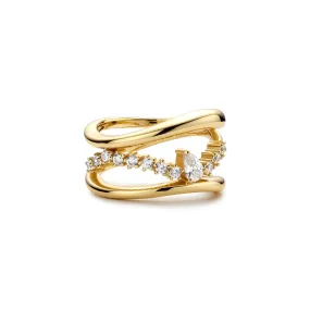 Ania Haie Gold Sparkle Ring R056-02G