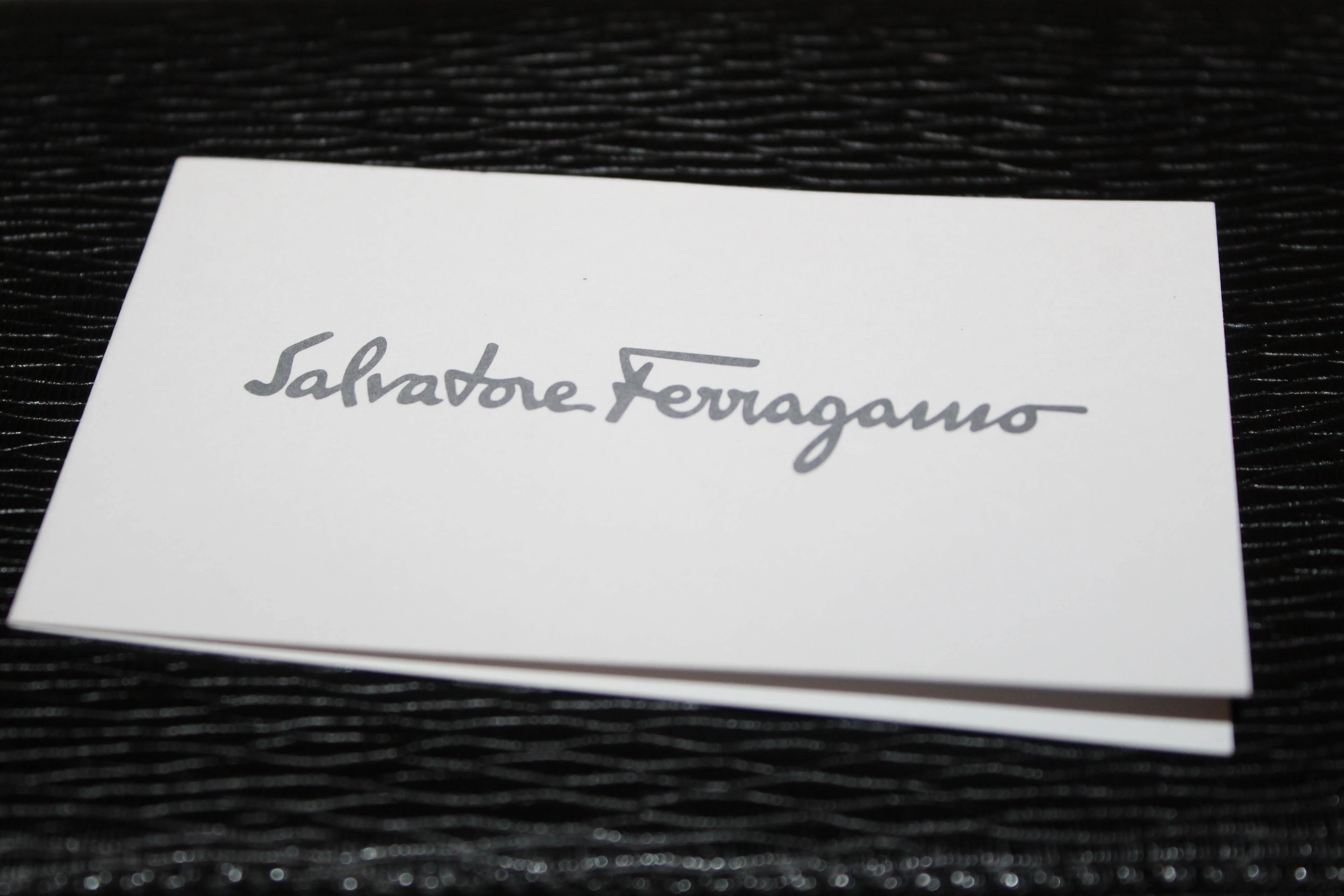 Authentic New Salvatore Ferragamo Black Hammered Calfskin Leather Zip Around Wallet