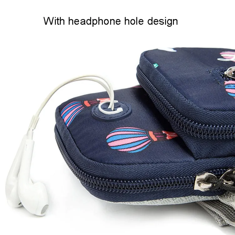 B089 Small Outdoor Sports Mobile Phone Arm Bag Riding Mountaineering Fitness Mobile Phone Case(Sky Blue)