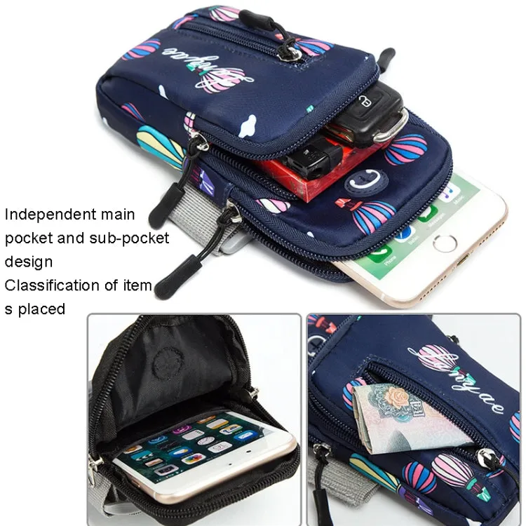 B089 Small Outdoor Sports Mobile Phone Arm Bag Riding Mountaineering Fitness Mobile Phone Case(Sky Blue)
