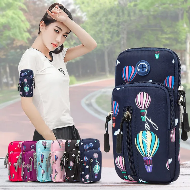 B089 Small Outdoor Sports Mobile Phone Arm Bag Riding Mountaineering Fitness Mobile Phone Case(Sky Blue)