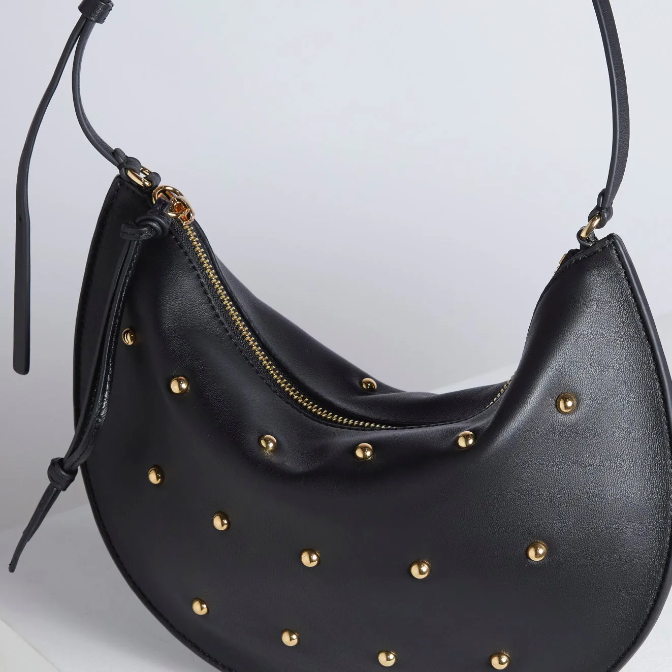 Babalon Moon Stud Black Shoulder Bag