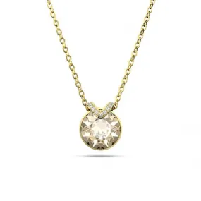 Bella Gold-Tone Plated Round Cut White Pendant 5662091