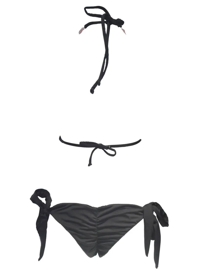 Black Tessa Triangle Top & Tie Side bottom
