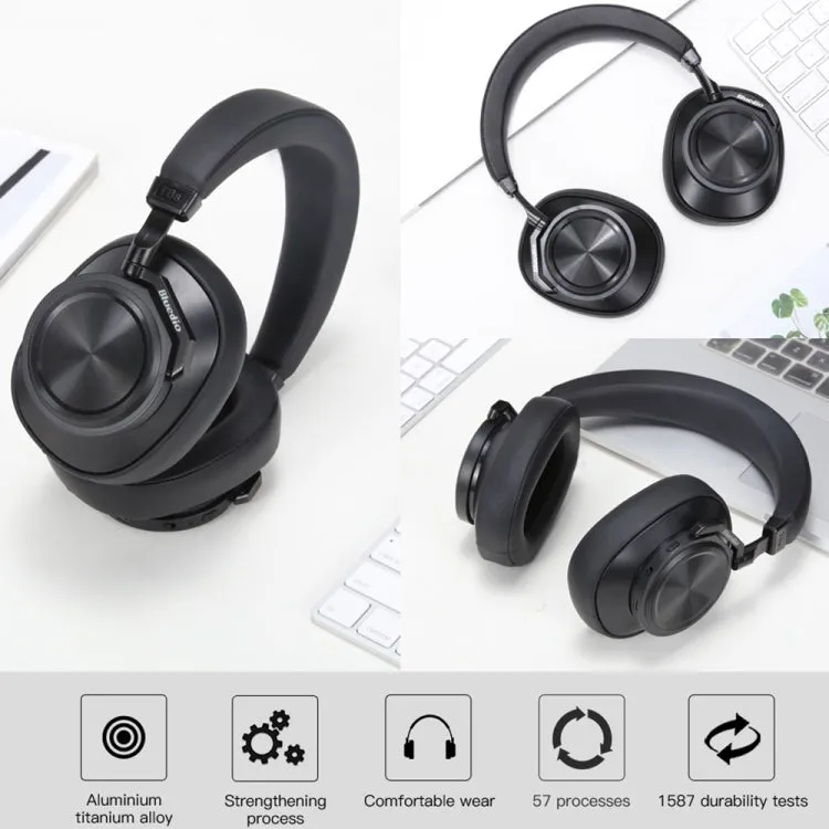 Bluedio T7  Bluetooth Version 5.0 Headset Bluetooth Headset Support Headset Automatic Playback(Red)
