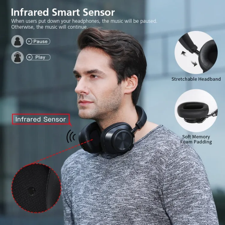 Bluedio T7  Bluetooth Version 5.0 Headset Bluetooth Headset Support Headset Automatic Playback(Red)