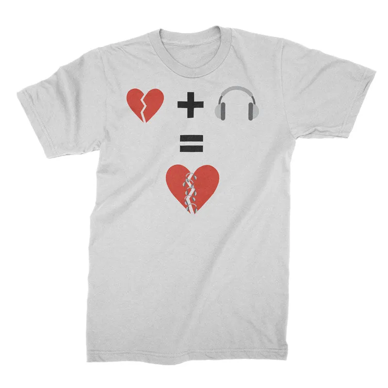 Broken Heart Headphone - T-Shirt