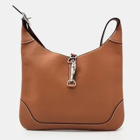 Brown leather Trim Bag Bag