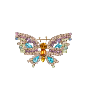 Butterfly Brooch in Aqua / Light Amethyst - Limited Edition of 25