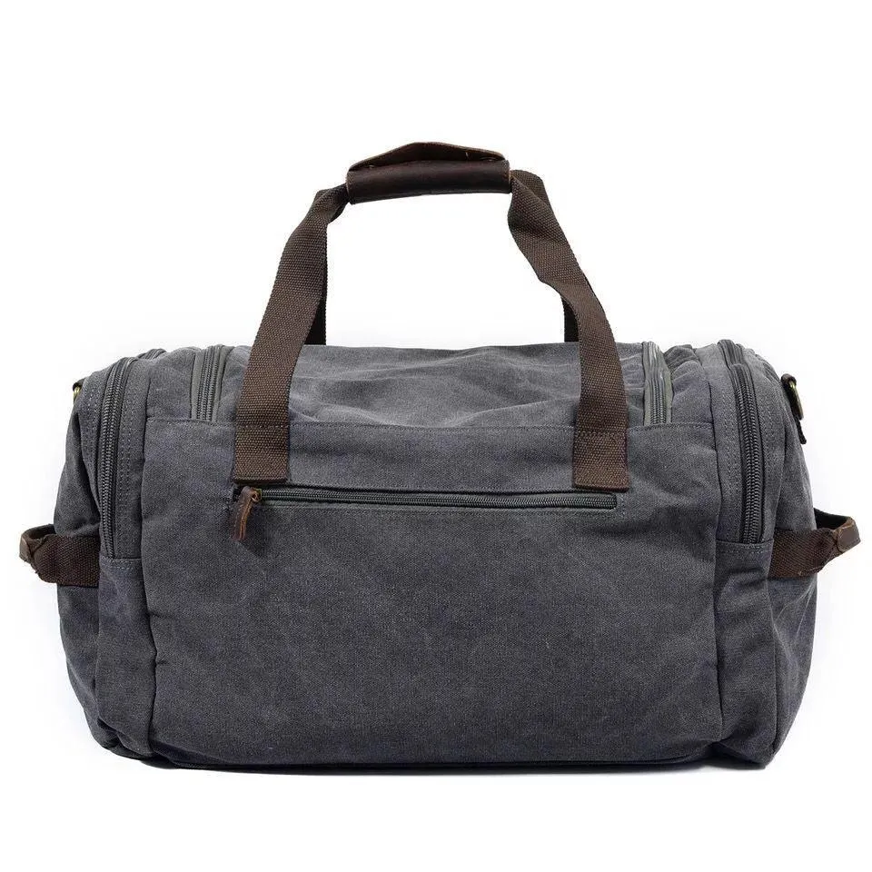 Canvas Duffle Bag Oversized Genuine Leather Bags