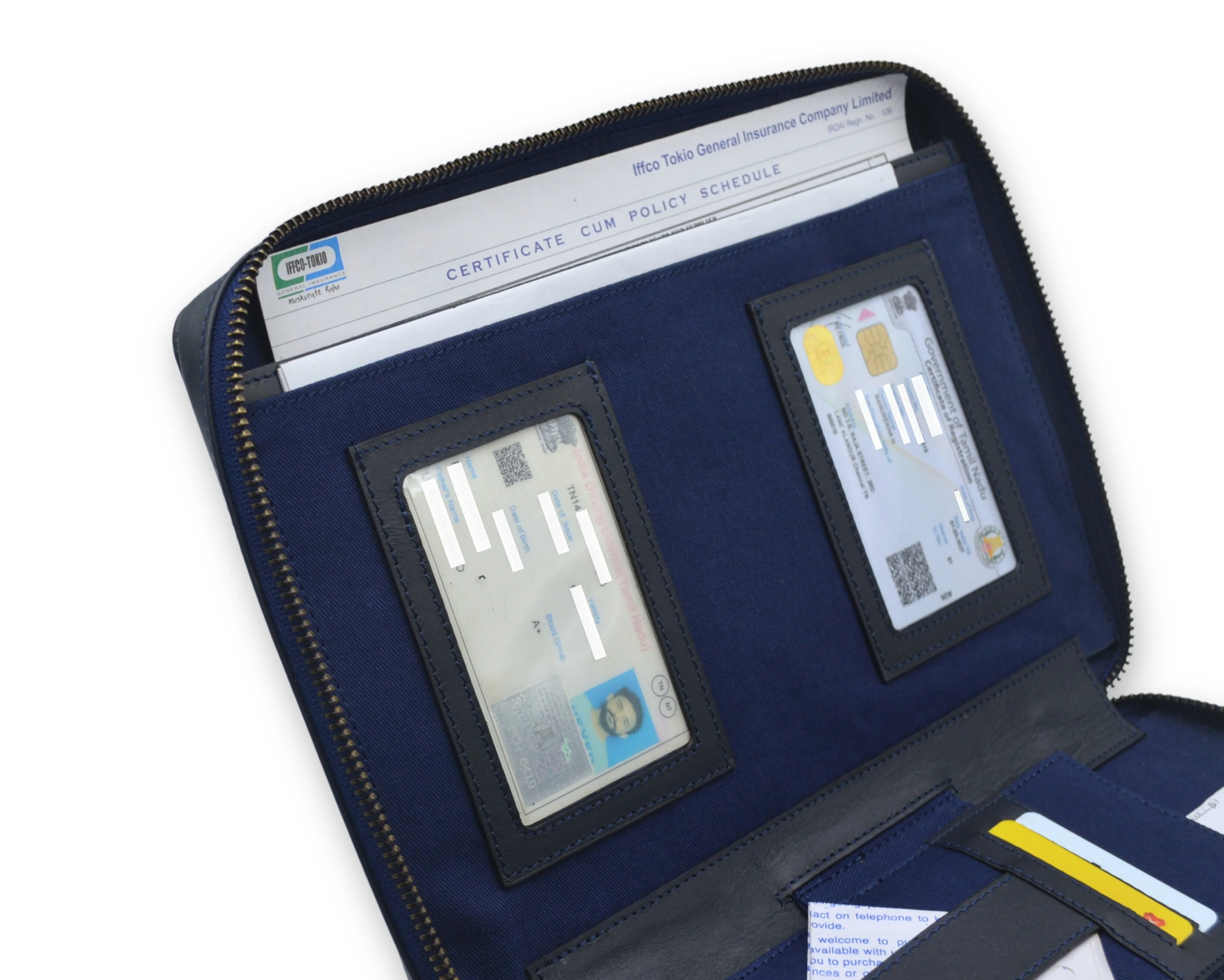 Car Document Holder - Charcoal Blue
