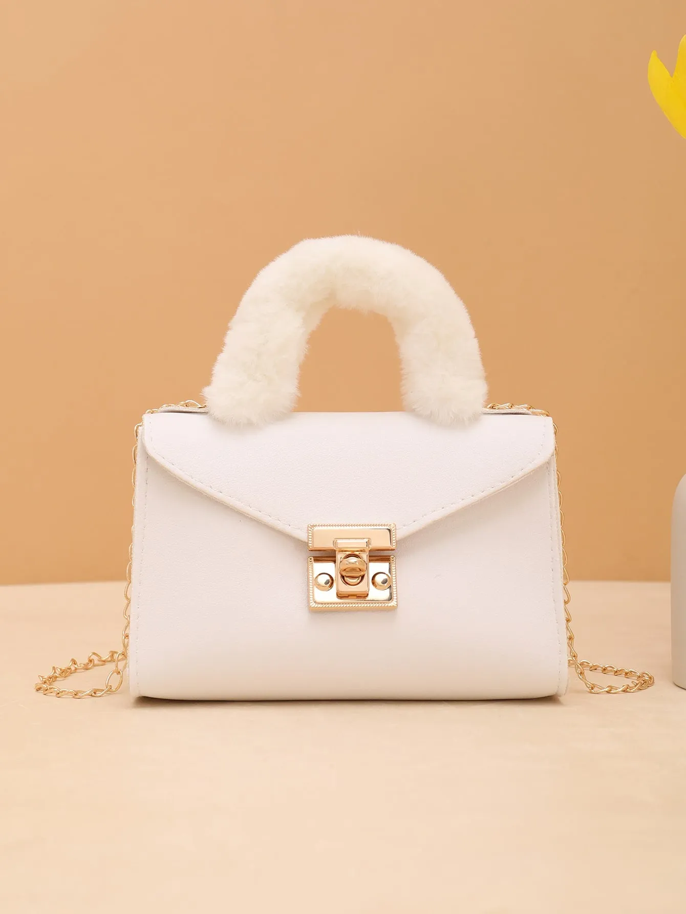 Chain Tassel Wristlet And Handheld Mini Square Bag