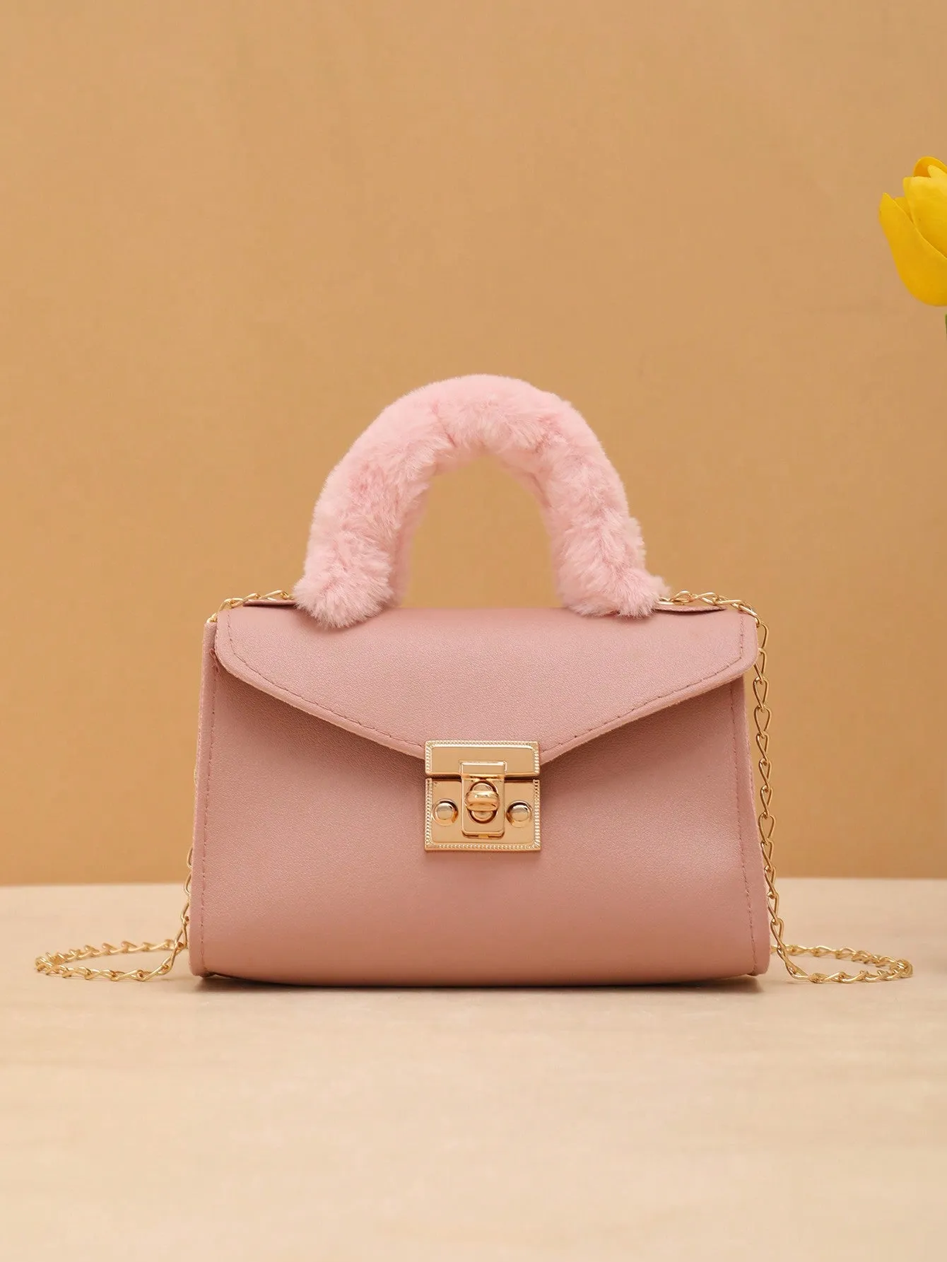 Chain Tassel Wristlet And Handheld Mini Square Bag