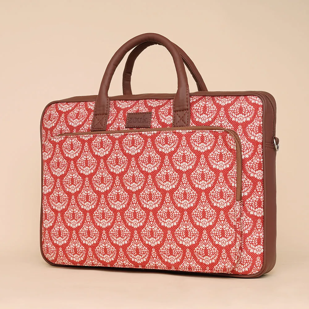 Chanderi Phool Laptop Bag
