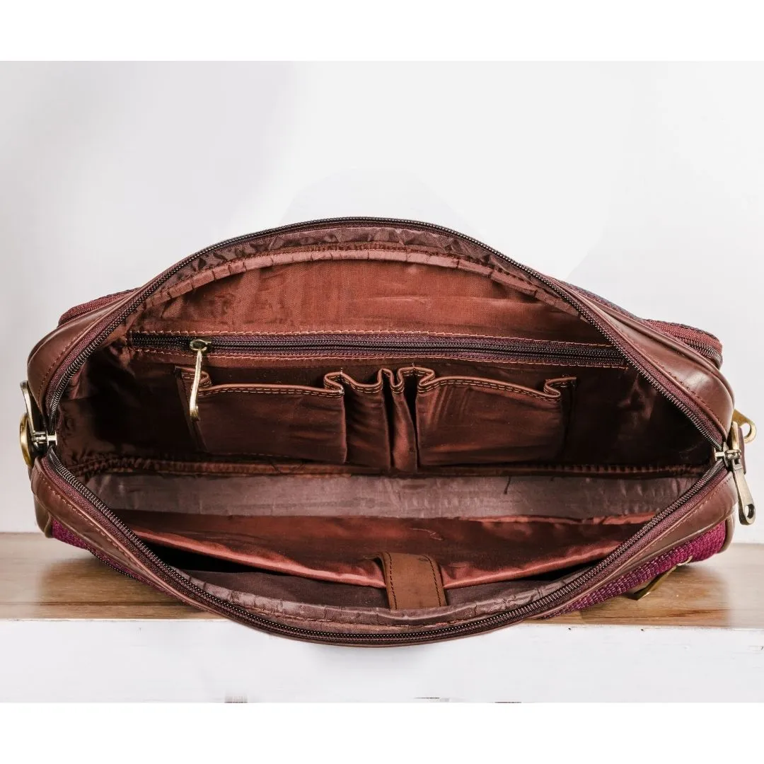 Chanderi Phool Laptop Bag