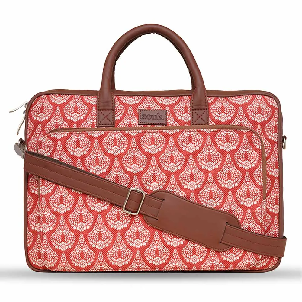 Chanderi Phool Laptop Bag