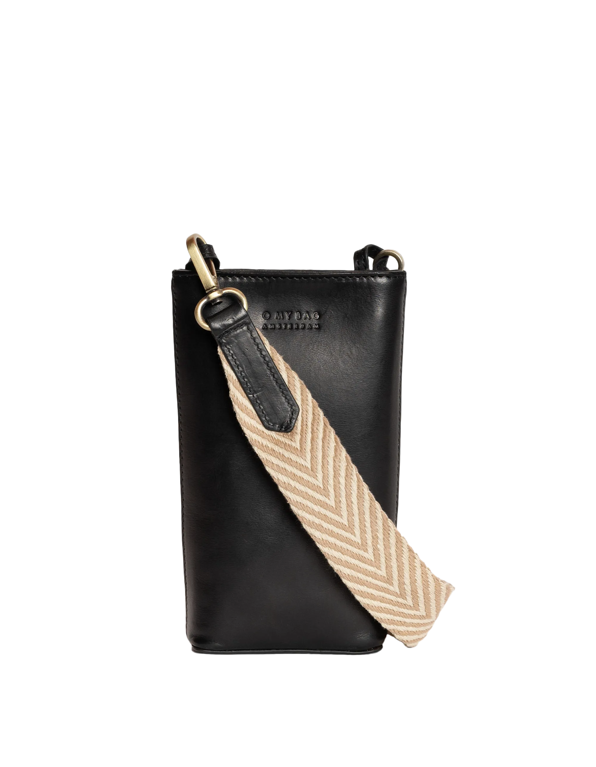 Charlie Phone Bag Classic Leather Black