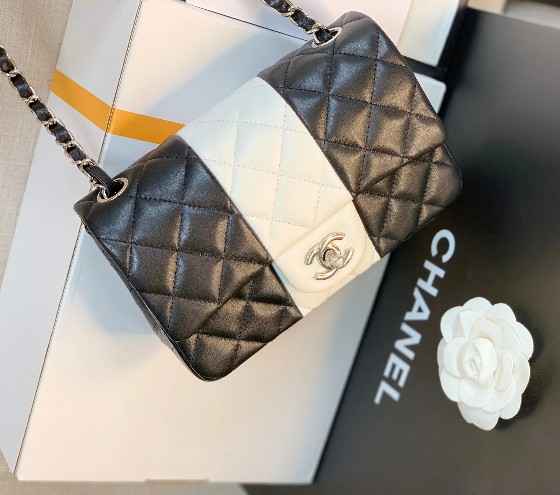 CHLMini Flap Bag Black For Women 7.8in/20cm